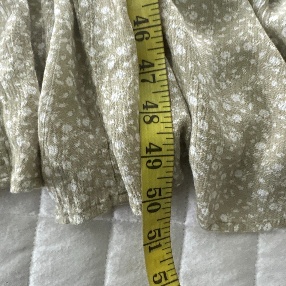 Abercrombie & Fitch Dress Womens Large Green Micro Floral Maxi Romantic Summer - Picture 10 of 10